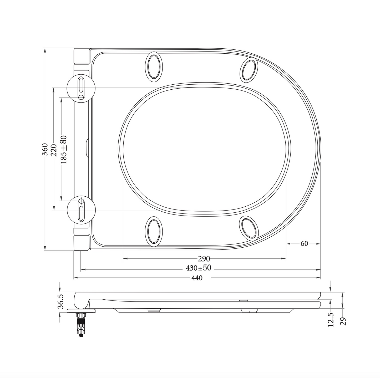 Wandcloset Wiesbaden Vesta Tornado rimless met softclose toiletzitting zwart mat