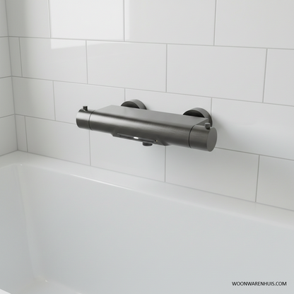 Thermostatische badkraan Wiesbaden Style waterval met Cool Touch in gunmetal