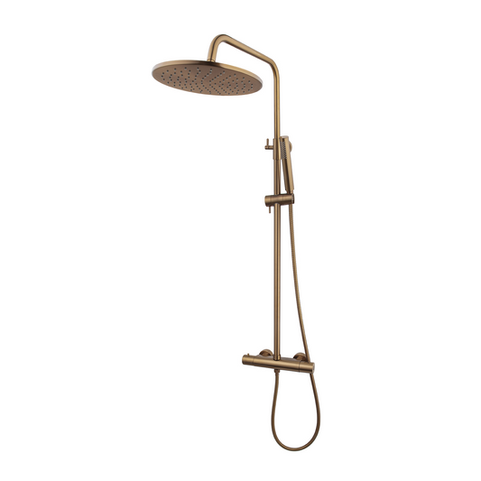 Thermostatische opbouw regendoucheset Wiesbaden Caral geborsteld brons