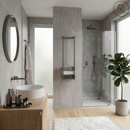 Handdoekrek Wiesbaden Loft 95x25x20cm in gunmetal