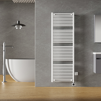 Elektrische designradiator Elara Smart Wifi 180cm x 60cm glans wit