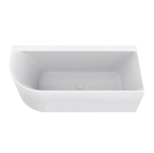 Hoekbad Wiesbaden Zenn 180x80 cm inclusief waste glans wit