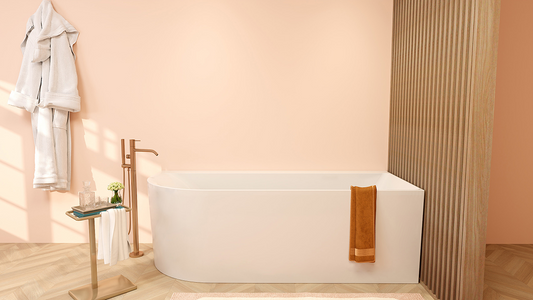 Hoekbad Wiesbaden Zenn 180x80 cm inclusief waste glans wit