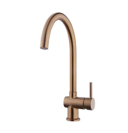 Keukenmengkraan Wiesbaden Caral met coldstart in PVD geborsteld brons koper