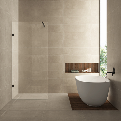 Inloopdouche Wiesbaden Less 60x200cm met gunmetal beslag en 8mm helder glas