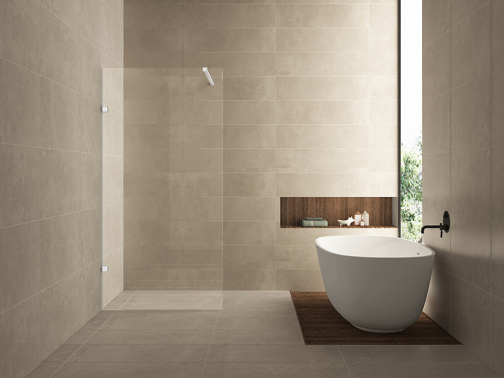 Inloopdouche Wiesbaden Less 90x200cm met mat wit beslag en 8mm helder glas