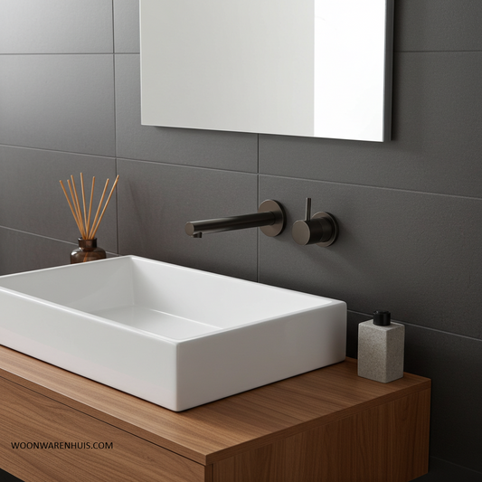 Inbouw wastafel- en badmengkraan Wiesbaden Style in gunmetal
