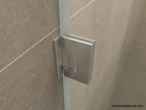 Nisdeur Wiesbaden Less 90x200 cm chroom beslag en 8mm helder glas