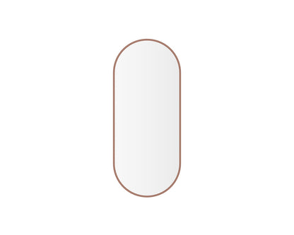 Spiegel Wiesbaden Renk 30x70cm voor toiletruimte met geborsteld brons koper lijst