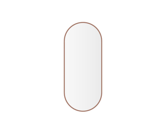 Spiegel Wiesbaden Renk 30x70cm voor toiletruimte met geborsteld brons koper lijst