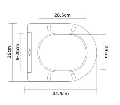 Wandcloset Xellanz Nibiru rimless met softclose toiletzitting wit mat