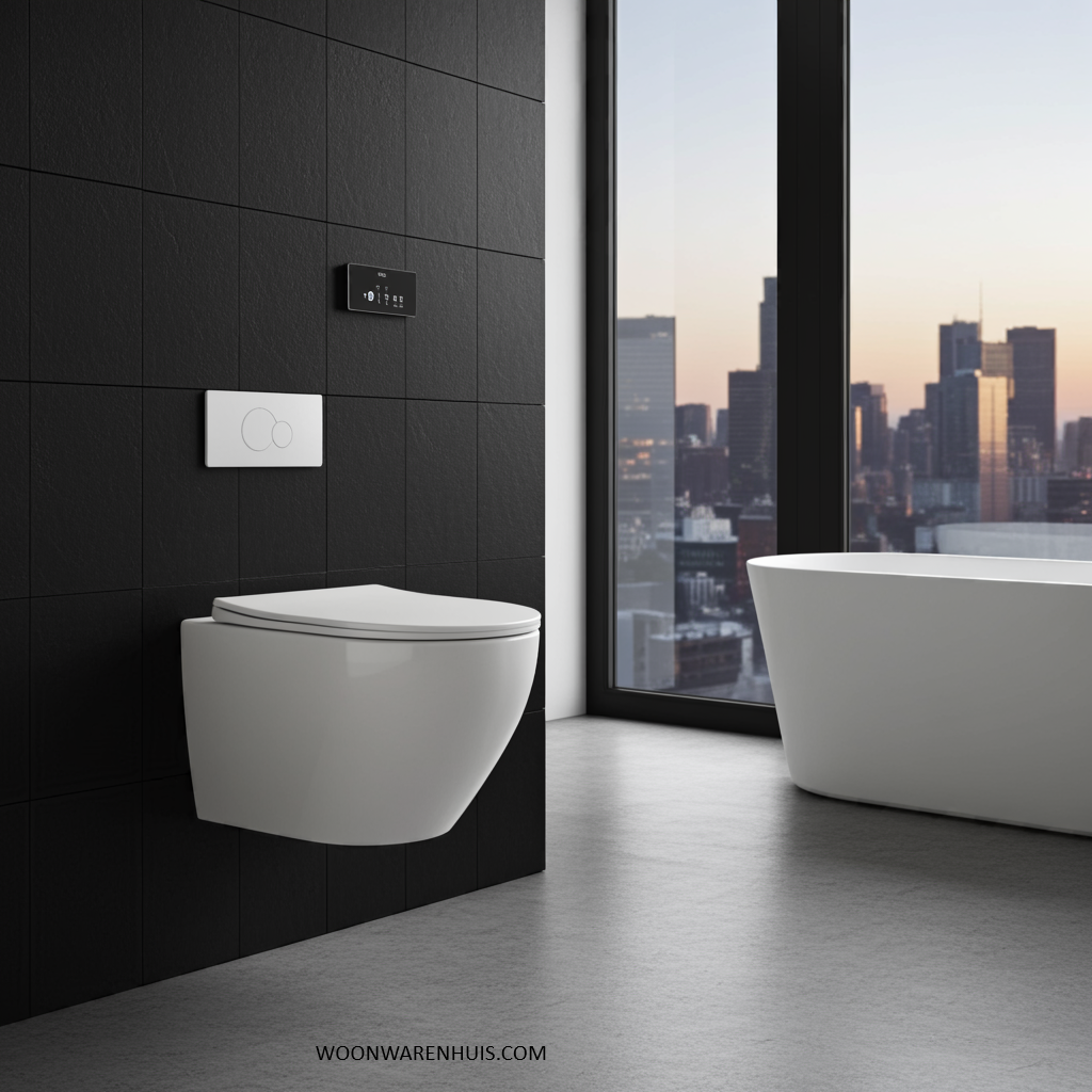 Wandcloset Xellanz Nibiru rimless met softclose toiletzitting wit mat