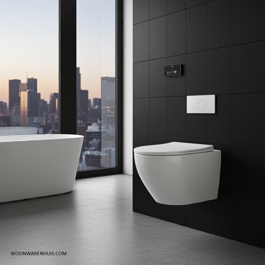 Wandcloset Xellanz Nibiru rimless met softclose toiletzitting wit mat