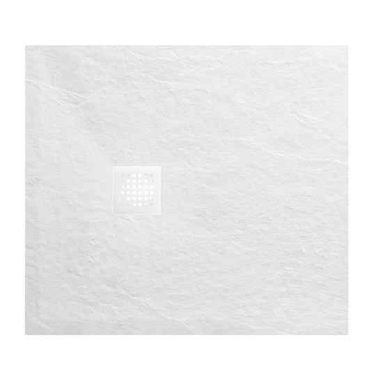 Douchebak Wiesbaden Stonea rechthoek 80x90cm antislip composiet in mat wit