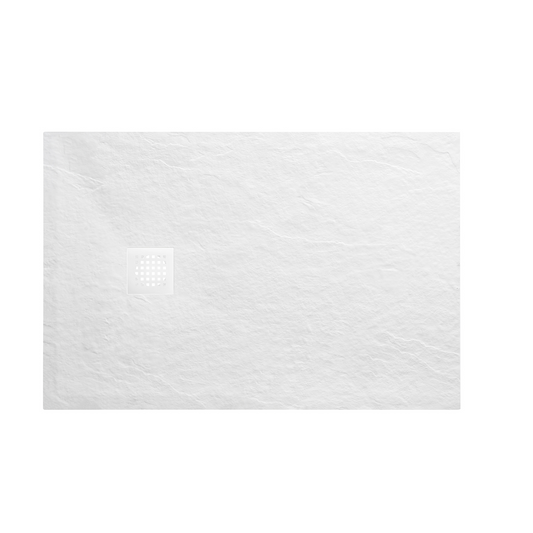 Douchebak Wiesbaden Stonea rechthoek 90x120cm antislip composiet in mat wit