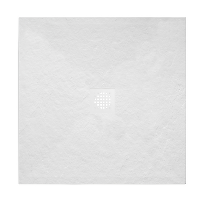 Douchebak Wiesbaden Stonea vierkant 90x90cm antislip composiet in mat wit