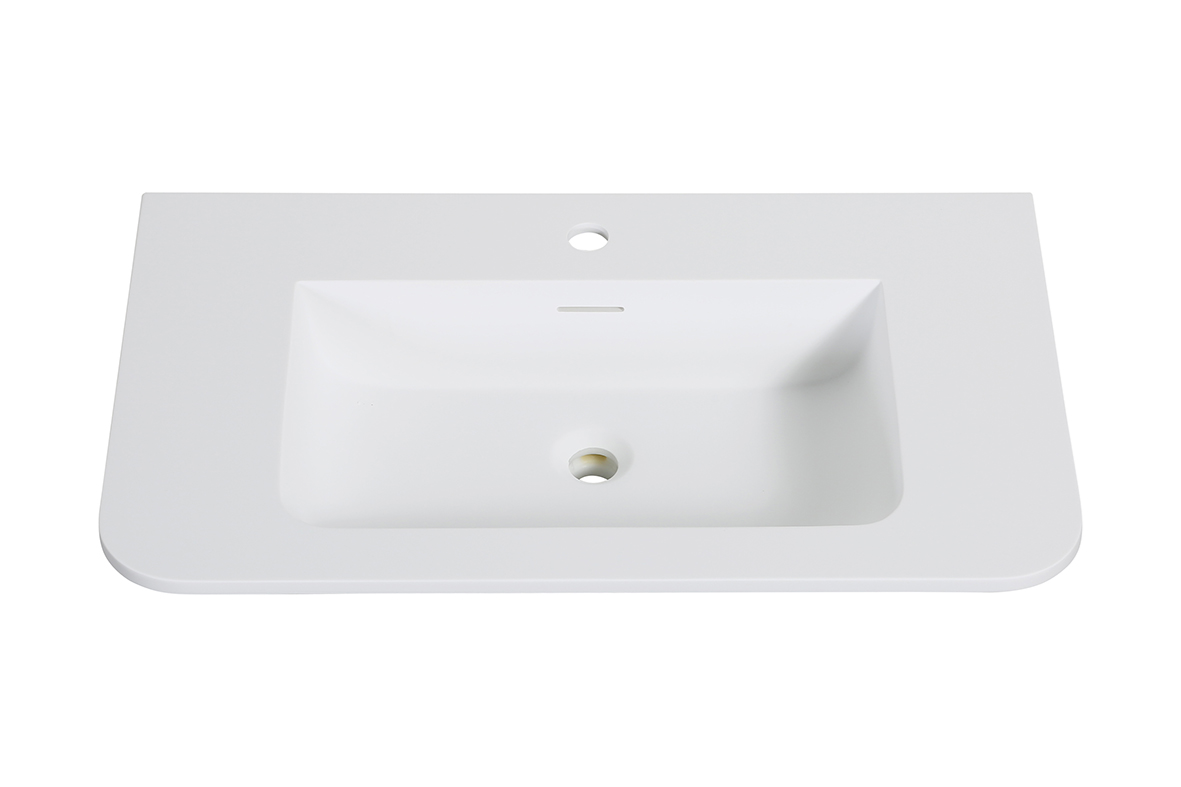 Wastafel Wiesbaden Laro 80cm solid surface mat wit