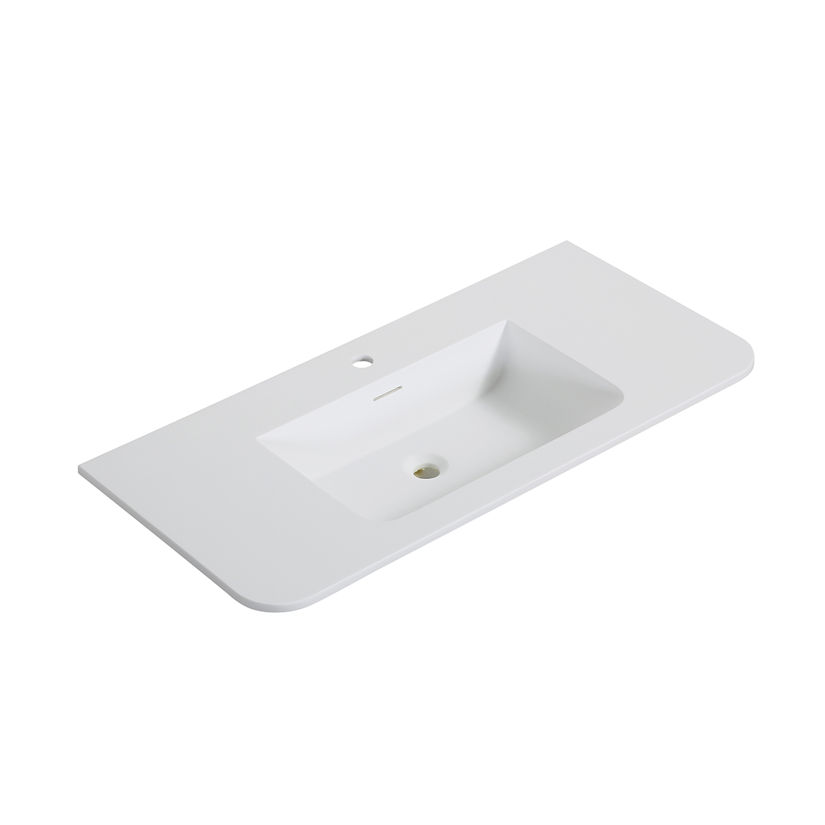 Wastafel Wiesbaden Laro 100cm solid surface mat wit