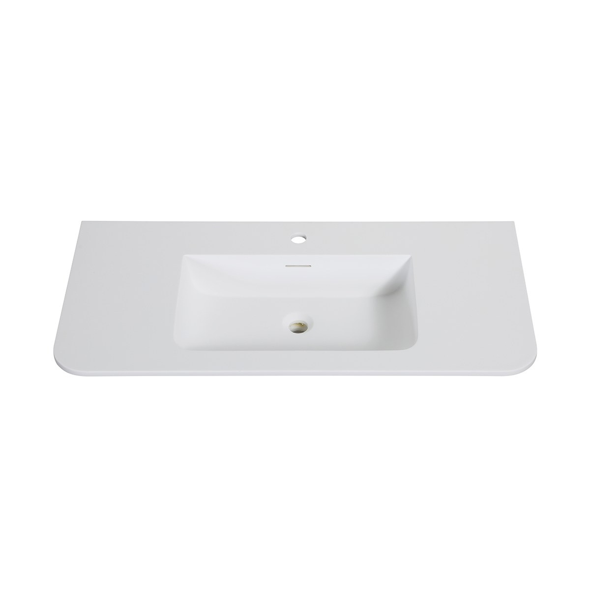 Wastafel Wiesbaden Laro 100cm solid surface mat wit