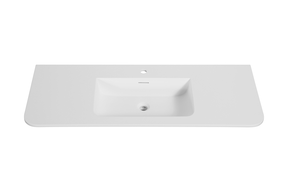 Wastafel Wiesbaden Laro 120cm solid surface mat wit