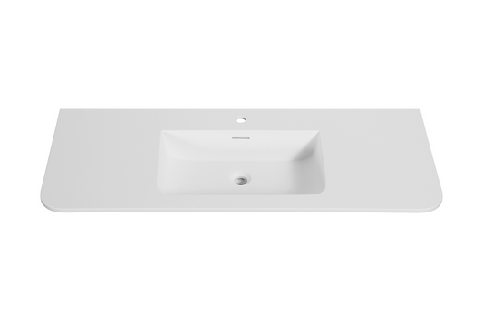 Wastafel Wiesbaden Laro 120cm solid surface mat wit