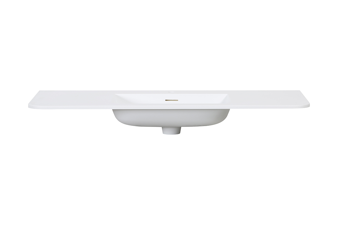 Wastafel Wiesbaden Laro 120cm solid surface mat wit