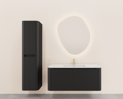 Badkamer kolomkast Wiesbaden Sulora 160cm mat zwart