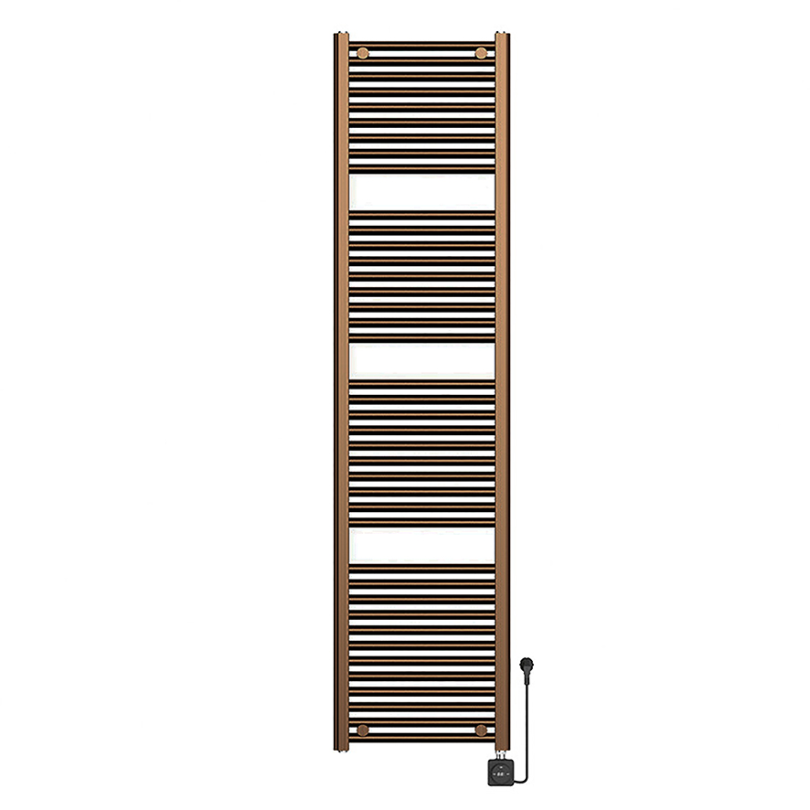 Elektrische designradiator Elara Smart Wifi 180cm x 45cm geborsteld brons koper