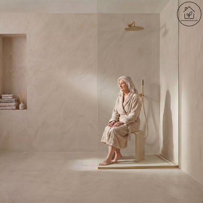 Douchekruk Wiesbaden Zita Solid surface 40x30cm mat beige