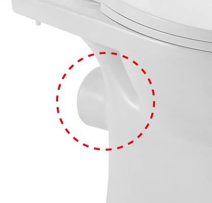 Compleet staand toilet Xellanz duoblok PK uitgang en rimless met toiletzitting in glans wit