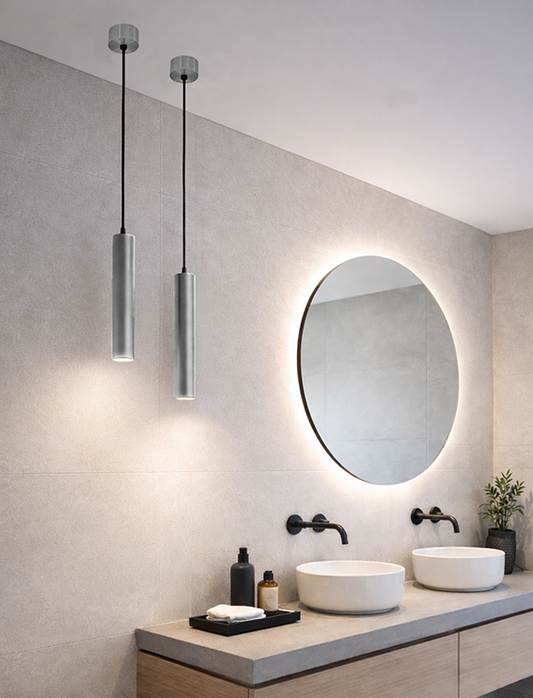 Hanglamp Wiesbaden Oriona 33cm dimbaar geborsteld staal