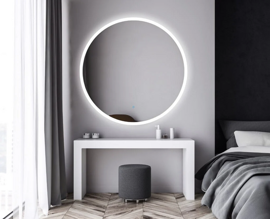 Badkamer spiegel GD Circum 120cm met anti-condens functie en dimbare LED randverlichting