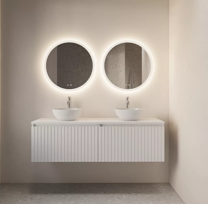 Badkamer spiegel GD Circum 100cm met anti-condens functie en dimbare LED randverlichting