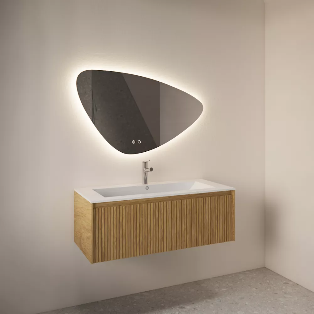 Badkamer spiegel GD Strano 60x35cm met anti-condens functie en indirecte/dimbare LED verlichting