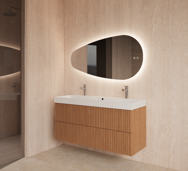 Badkamer spiegel GD Thalia 100x61cm met anti-condens functie en indirecte/dimbare LED verlichting