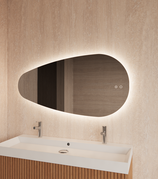 Badkamer spiegel GD Thalia 100x61cm met anti-condens functie en indirecte/dimbare LED verlichting