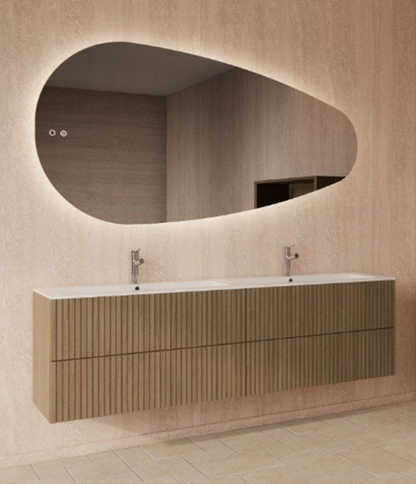 Badkamer spiegel GD Thalia 160x82cm met anti-condens functie en indirecte/dimbare LED verlichting