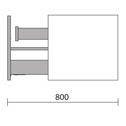 Badkamer onderkast en wastafel Salgar Biba 60cm 1 lade en 1 binnenlade Antraciet mat