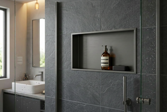 Badkamer inbouwnis 60x30x7cm Sanitado Industry Lotus in gunmetal