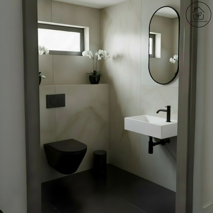 Bedieningspaneel Wiesbaden X32 mat zwart voor inbouwreservoir Geberit Duofix UP-320