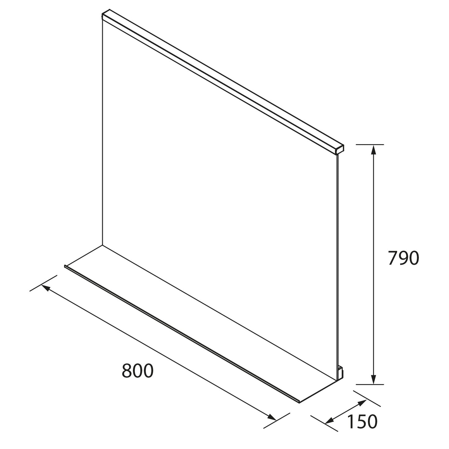 Badkamermeubelset Salgar Domus 80cm in sienna eiken