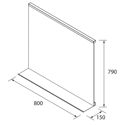 Badkamermeubelset Salgar Domus 80cm in sienna eiken
