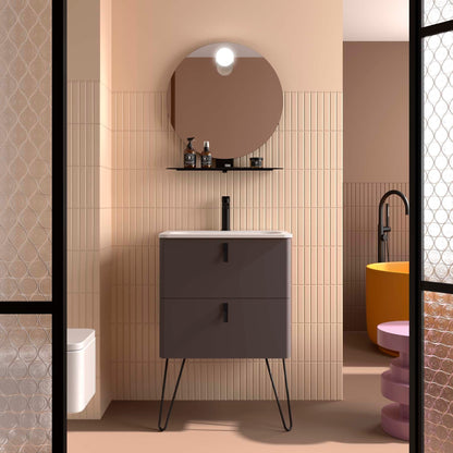 Badkamer kolomkast Salgar Uniiq Ebrom 150cm mat antraciet