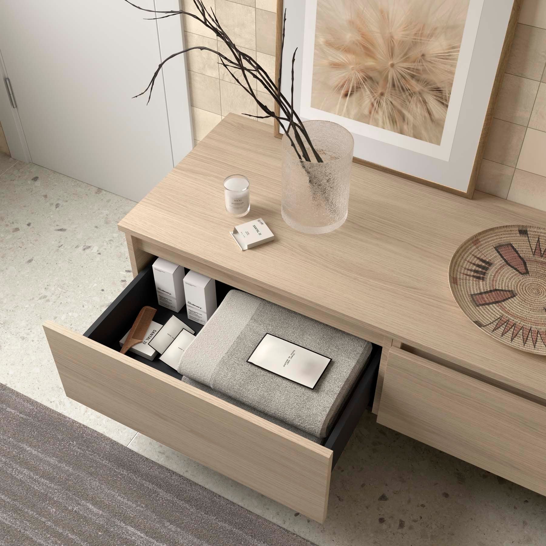 Badkamermeubelset Salgar Domus 100cm in sienna eiken - foto #3