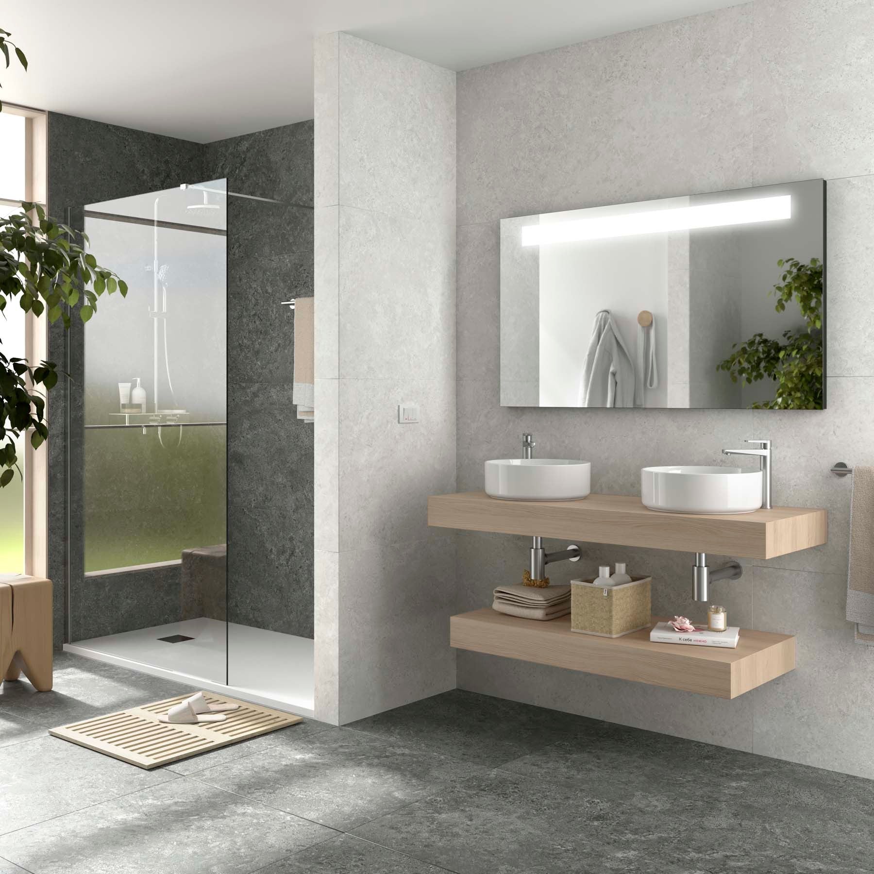 Badkamermeubelset Salgar Domus 120cm in sienna eiken - foto #1