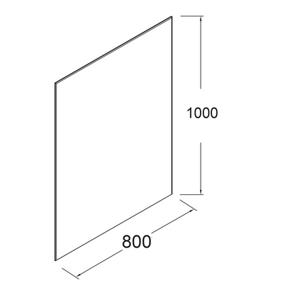 Badkamermeubelset Salgar Vima 100cm in mat wit met spiegel