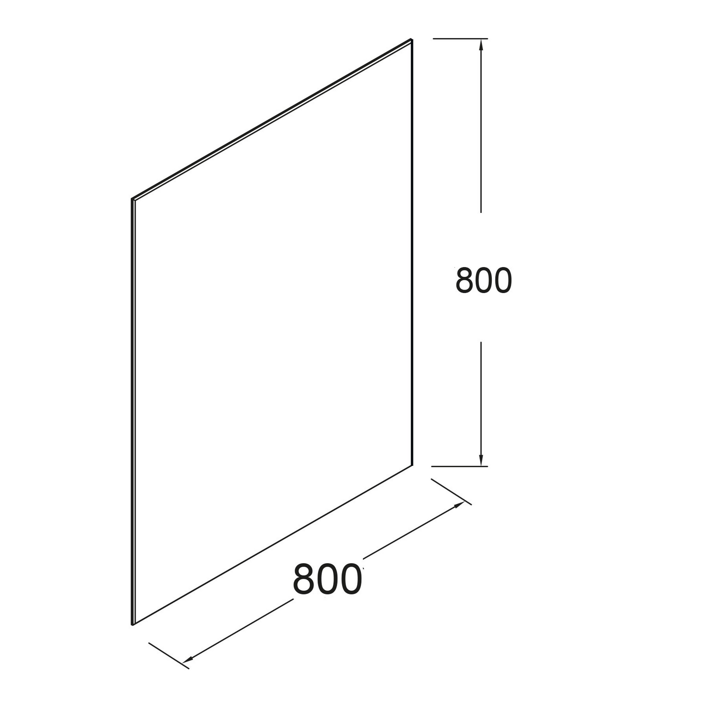 Badkamermeubelset Salgar Vima 80cm in mat wit met spiegel