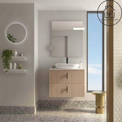 Opbouw waskom Differnz Ovalo 54cm polystone wit
