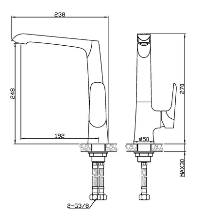 Keukenmengkraan Xellanz Tarma chroom
