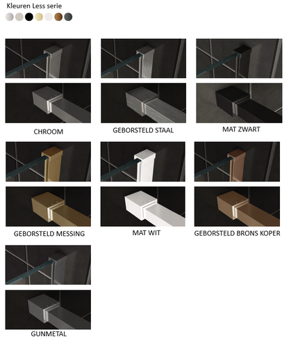 Inloopdouche Wiesbaden Less 100x200cm met RVS beslag en 8mm helder glas